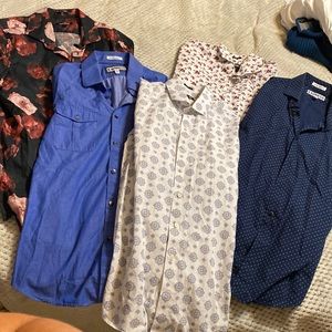 💙💙Lot of 5💙💙 Mens size medium Express long sleeve dress shirts